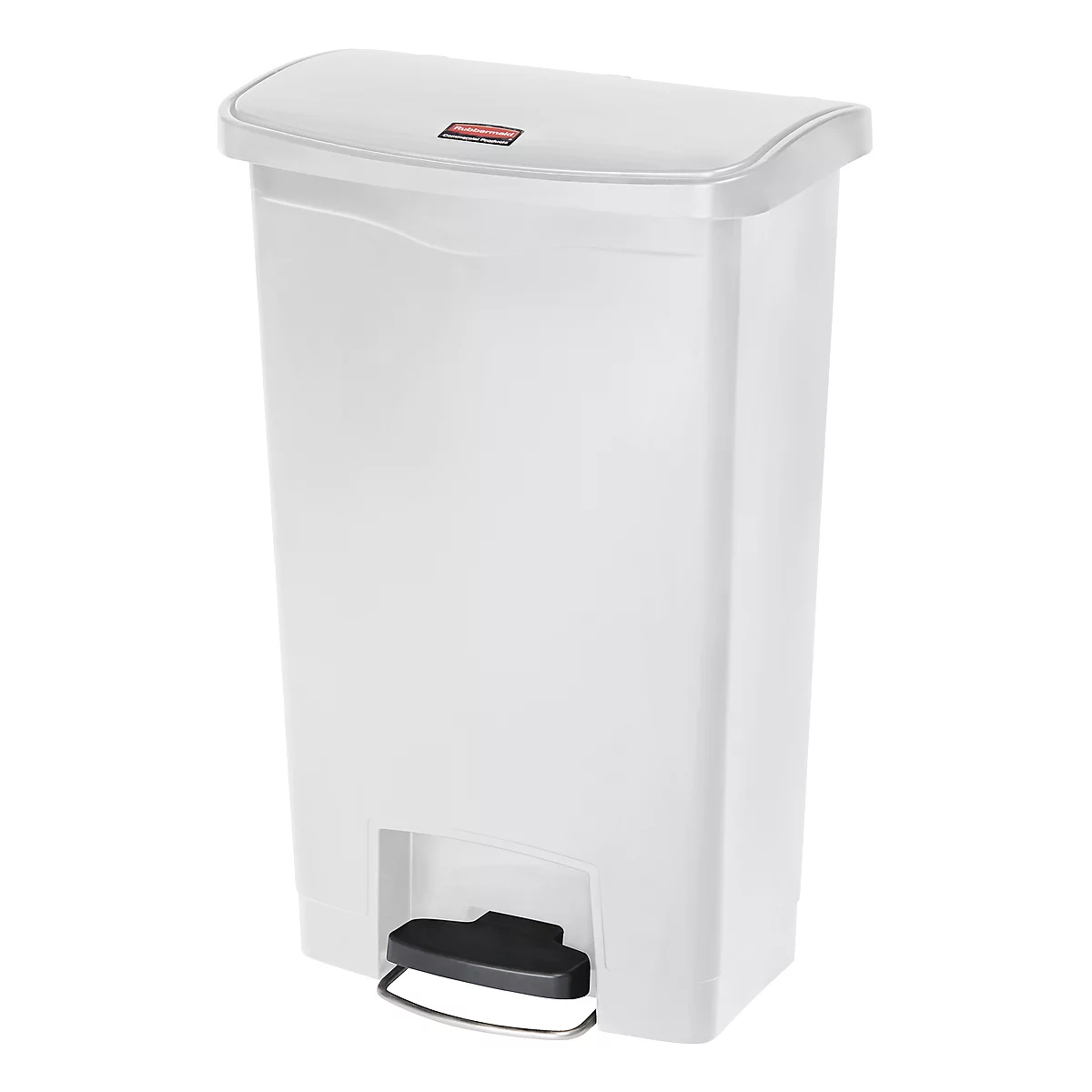 Pedaalemmer Slim Jim®, kunststof, volume 50 liter, wit