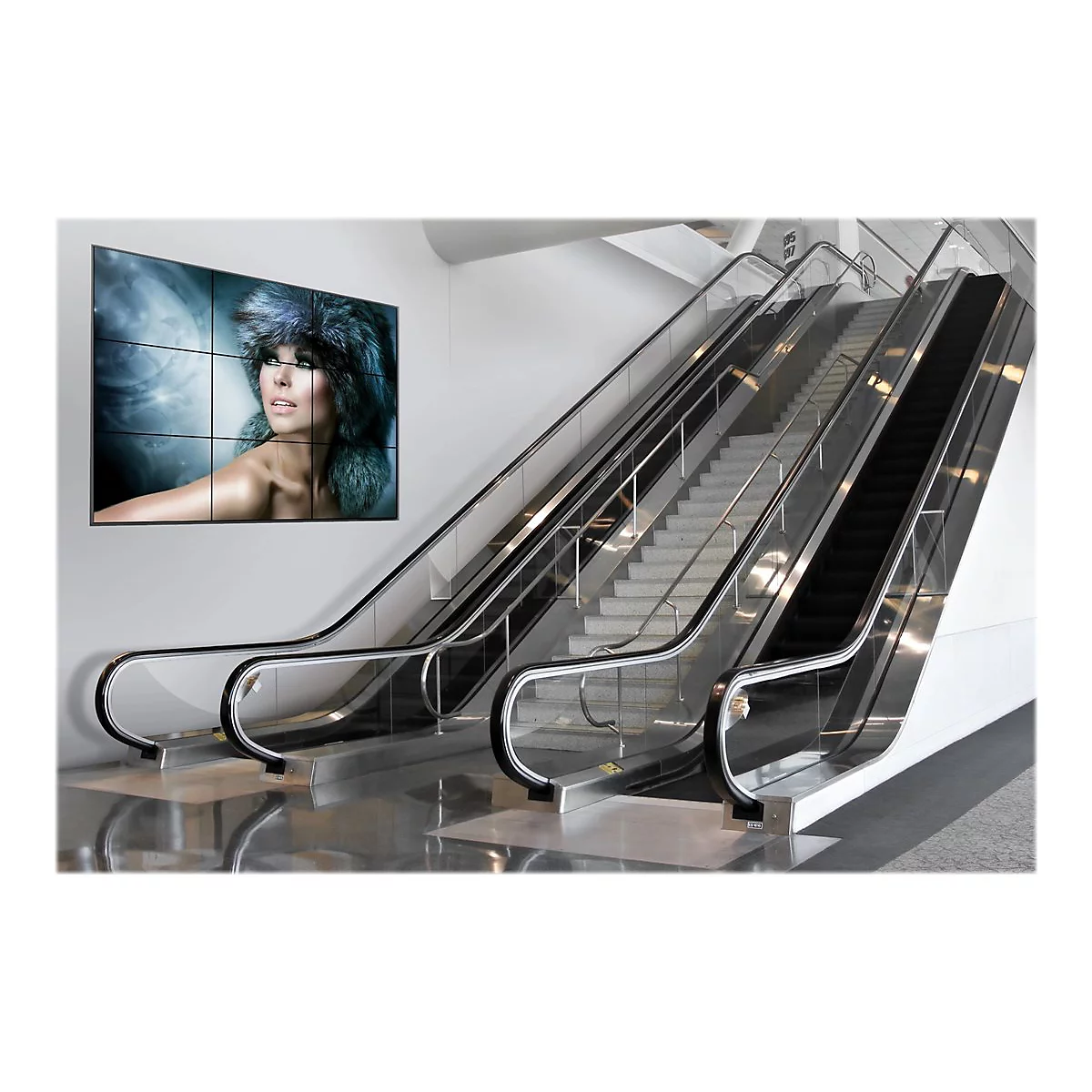Peerless-AV SmartMount DS-VW765-LQR - Befestigungskit (Wandmontage) - für Videoleinwand - schwarze Pulverbeschichtung - Bildschirmgröße: 116.8-165.1 cm (46'-65') - Wandmontage