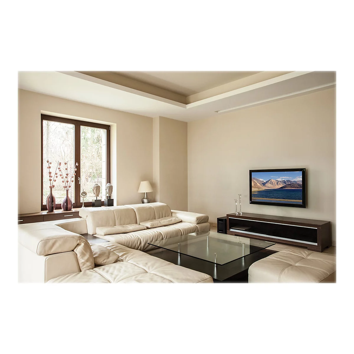 Peerless SmartMount Universal Flat Wall Mount SF640P - Befestigungskit (Wandplatte, Klammer) - für LCD-Display - Schwarz - Bildschirmgröße: 81.3-127 cm (32'-50') - Montageschnittstelle: 400 x 400 mm