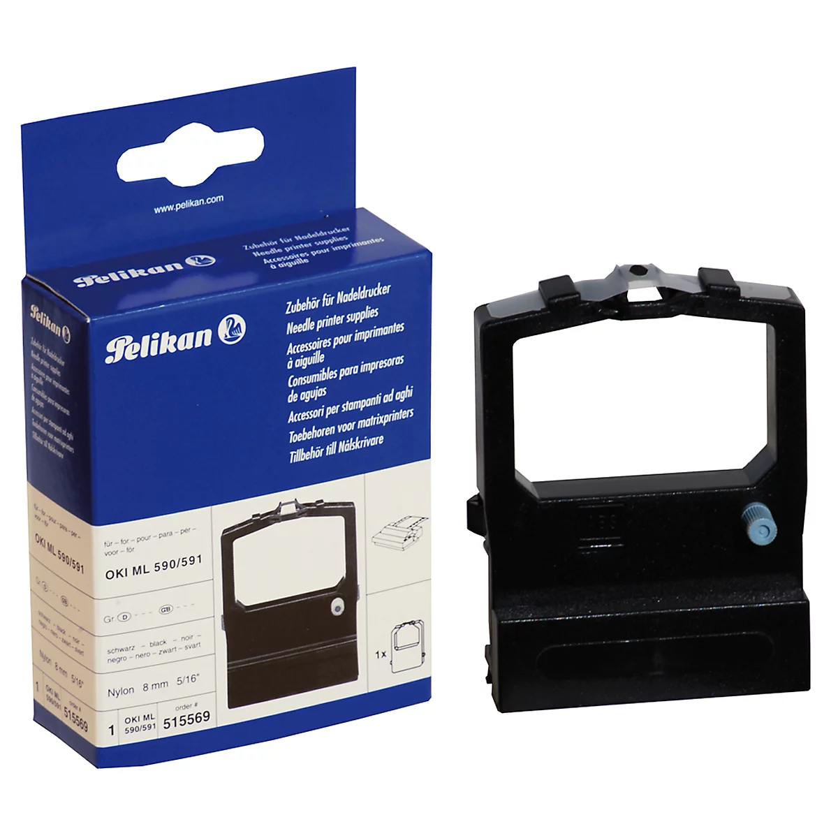 Pelikan hoogwaardig printerlint OKI ML 590/ 591, zwart