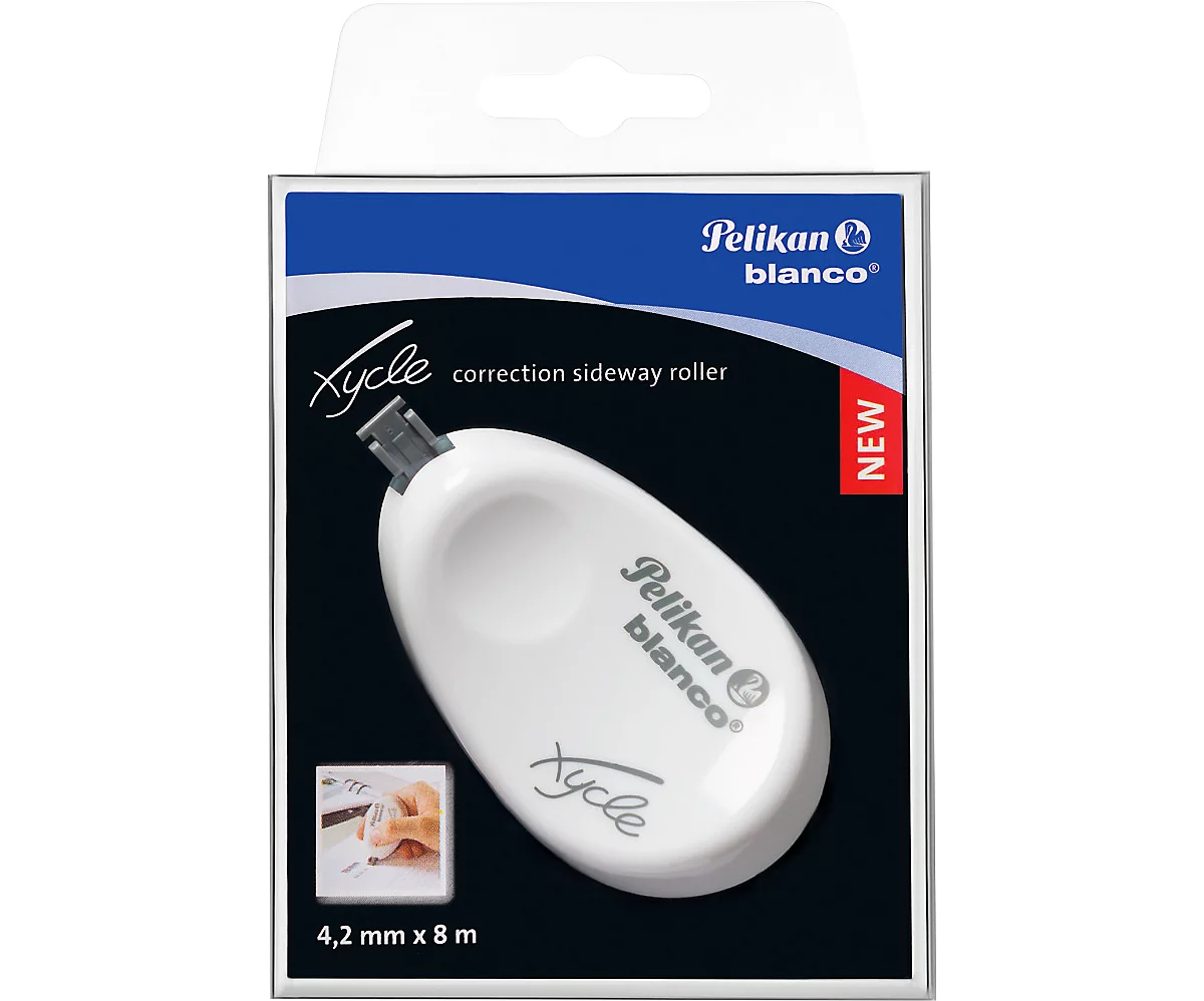 Pelikan Korrekturroller blanco® Xycle® B920, weiß, Griffmulde, ohne Lösungsmittel, seitl. Anwendung