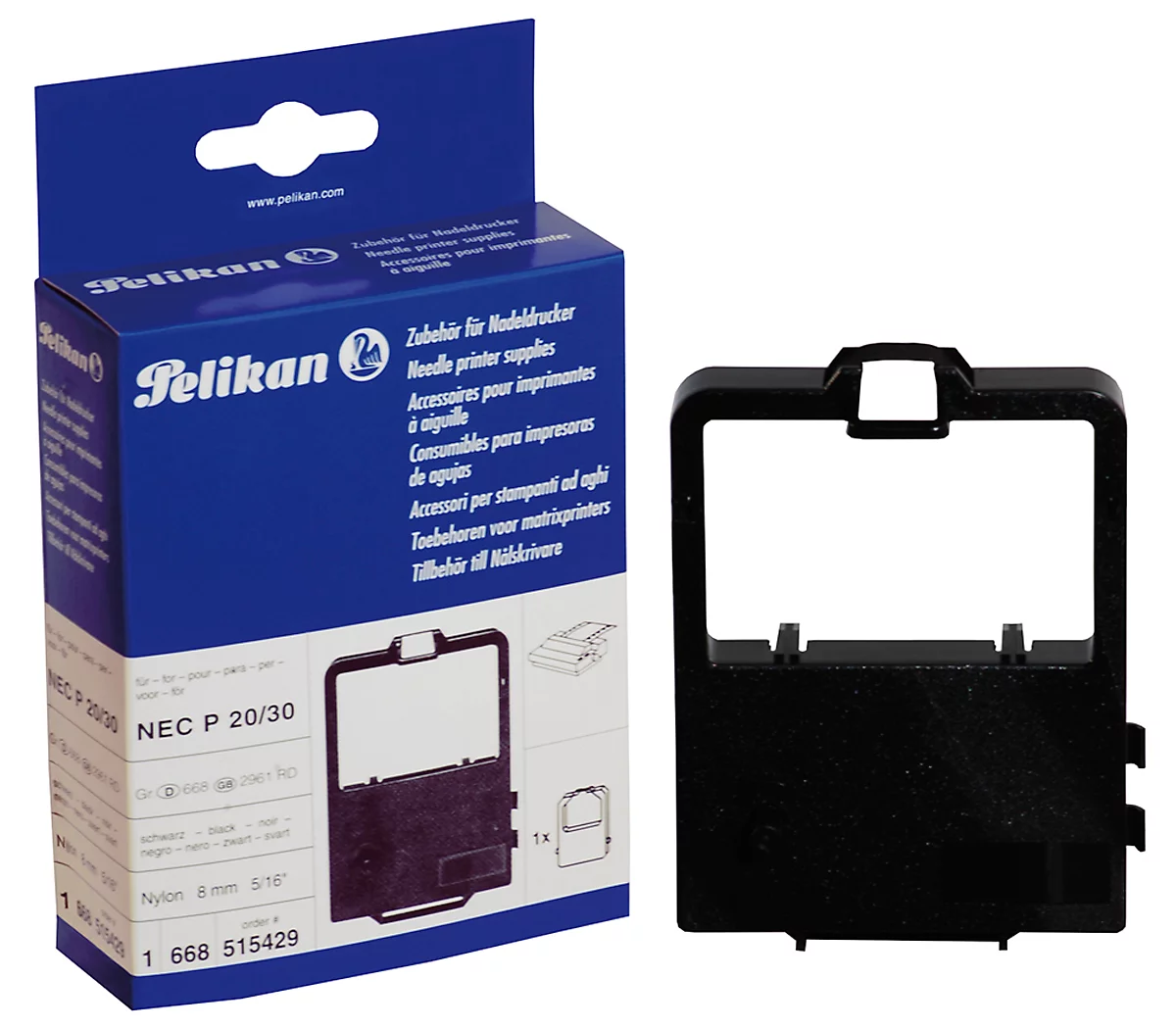 Pelikan Qualitäts-Druckerfarbband Gruppe 668, schwarz