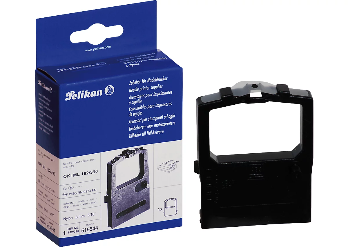 Pelikan Qualitäts-Druckerfarbband OKI ML 182/390, schwarz