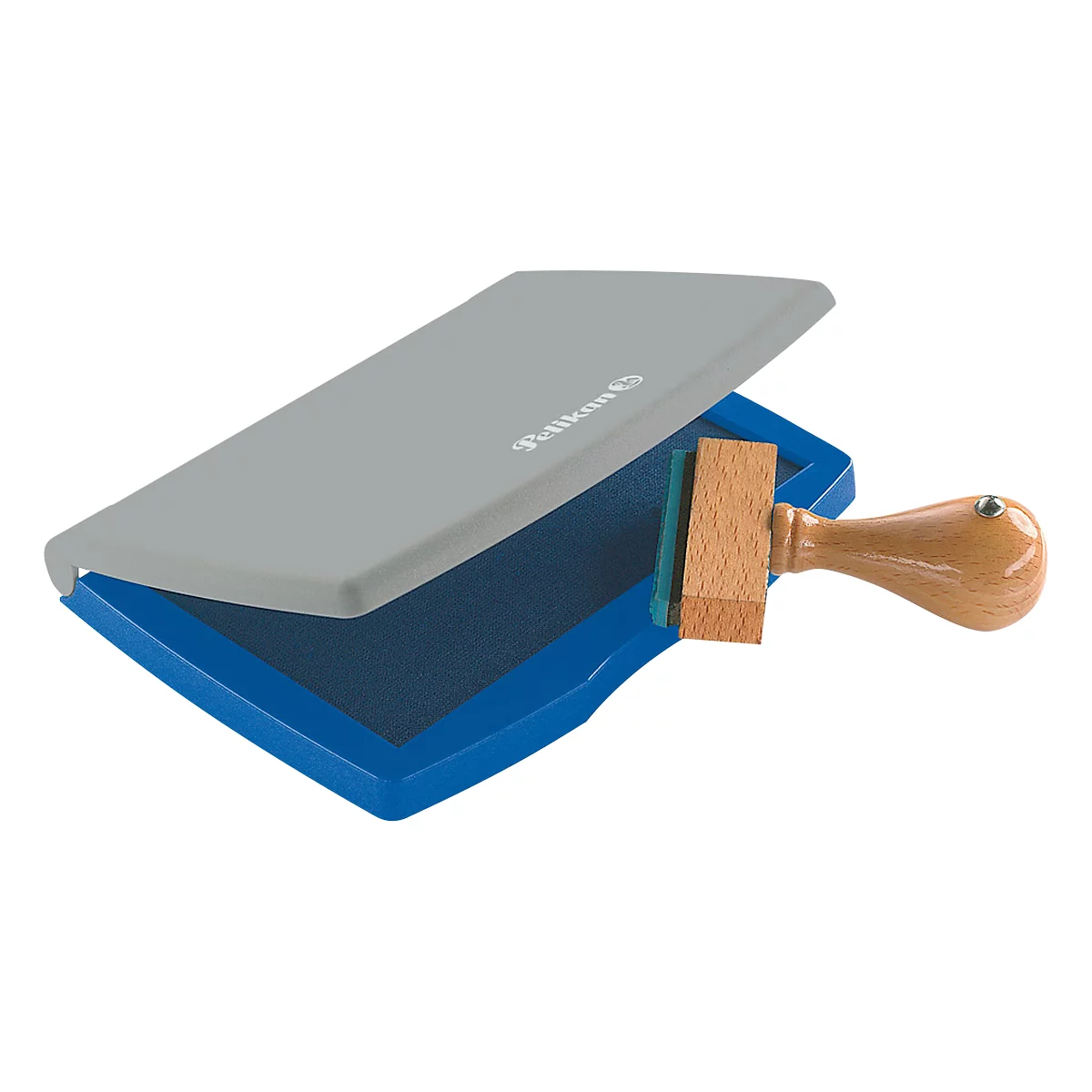 Pelikan stempelkussen maat nr. 2, voor rubber- en polymeerstempels, Oppervlakte 7 x 11 cm, blauw