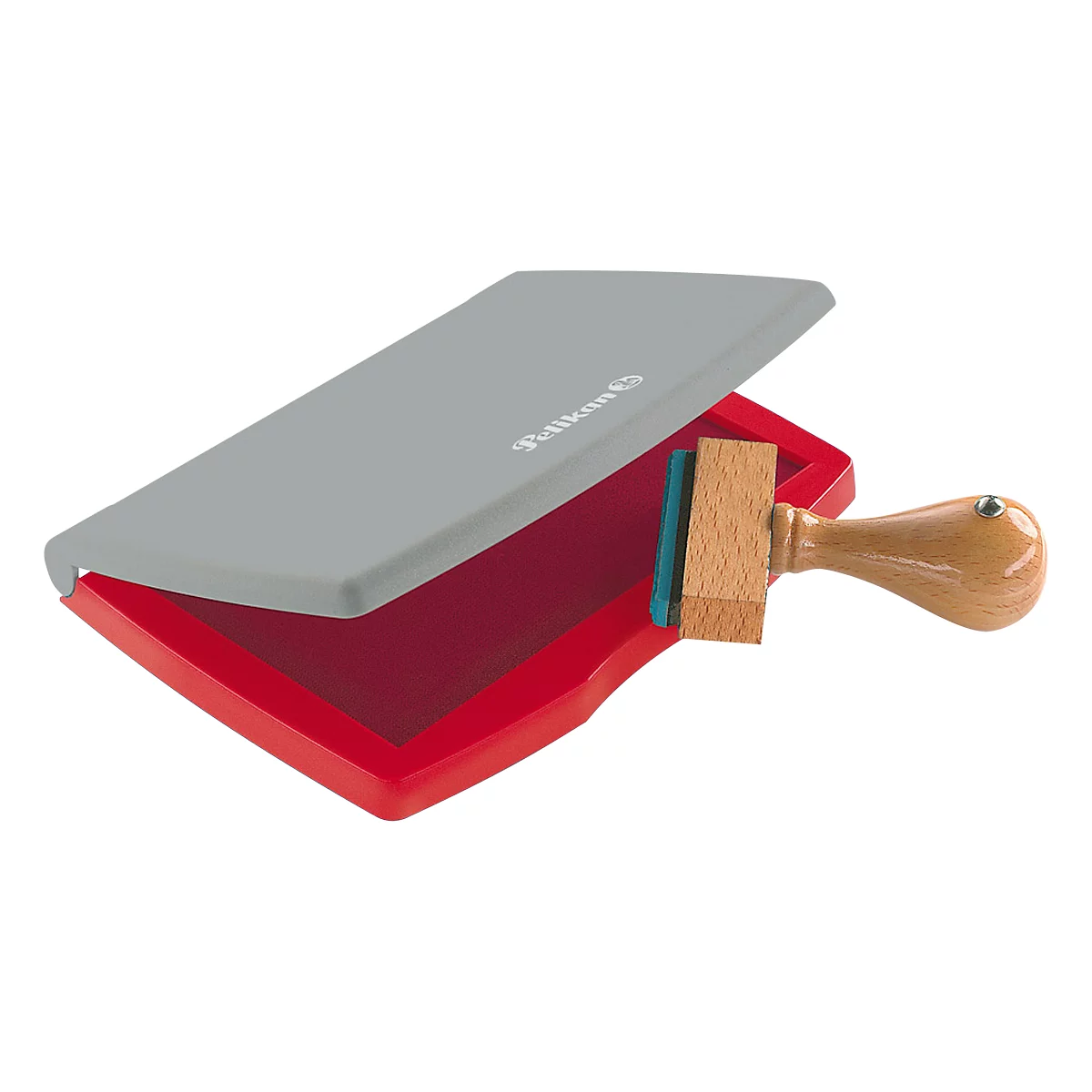 Pelikan stempelkussen maat nr. 2, voor rubber- en polymeerstempels, Oppervlakte 7 x 11 cm, rood