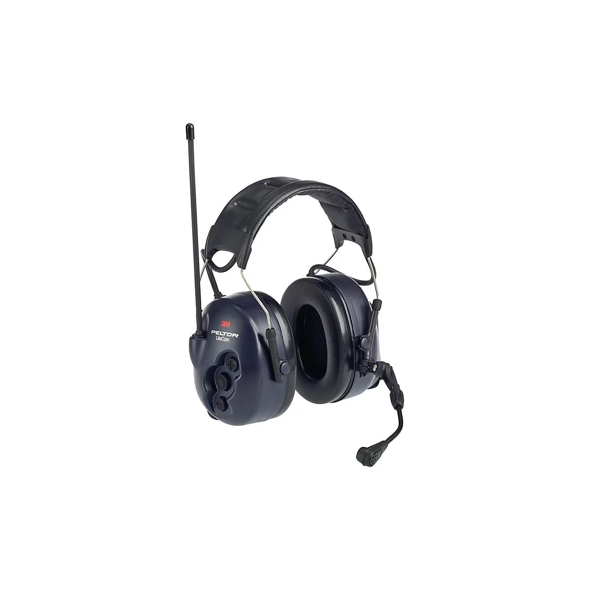 PELTOR Gehörschutzfunkgerät LiteCom, Sprechmikrofon, 8 Kanäle 446 MHz, SNR 32 dB, EN 352-1/3, PSA III, blau