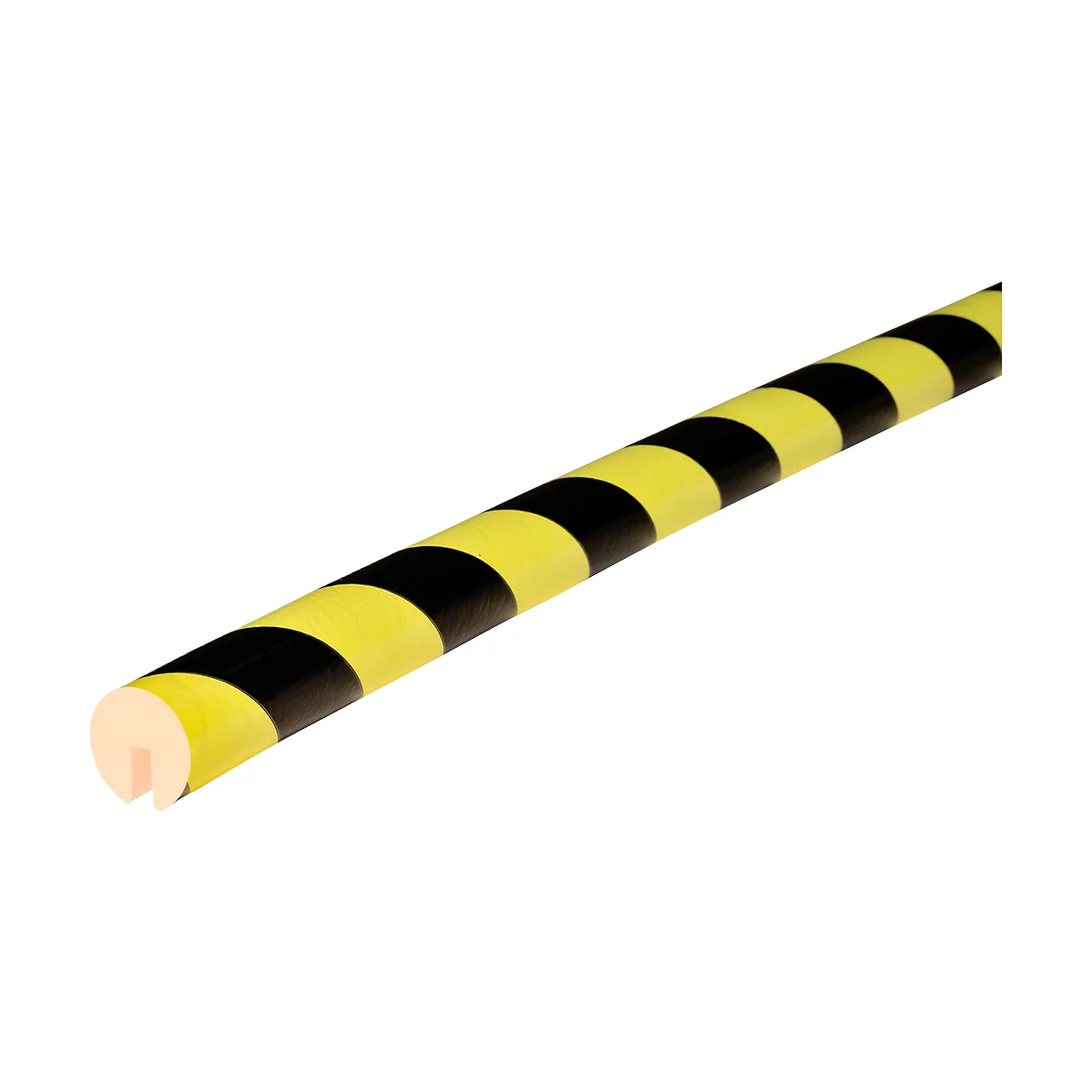 Perfil de protección de cantos tipo B, pieza de 1 m, amarillo/negro, fluorescente de día