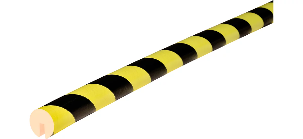 Perfil de protección de cantos tipo B+, pieza de 1 m, amarillo/negro, fluorescente de día