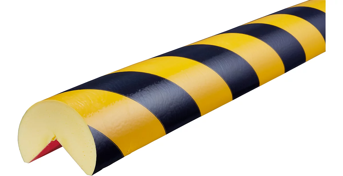 Perfil de protección para esquinas tipo A+, pieza de 1 m, amarillo/negro