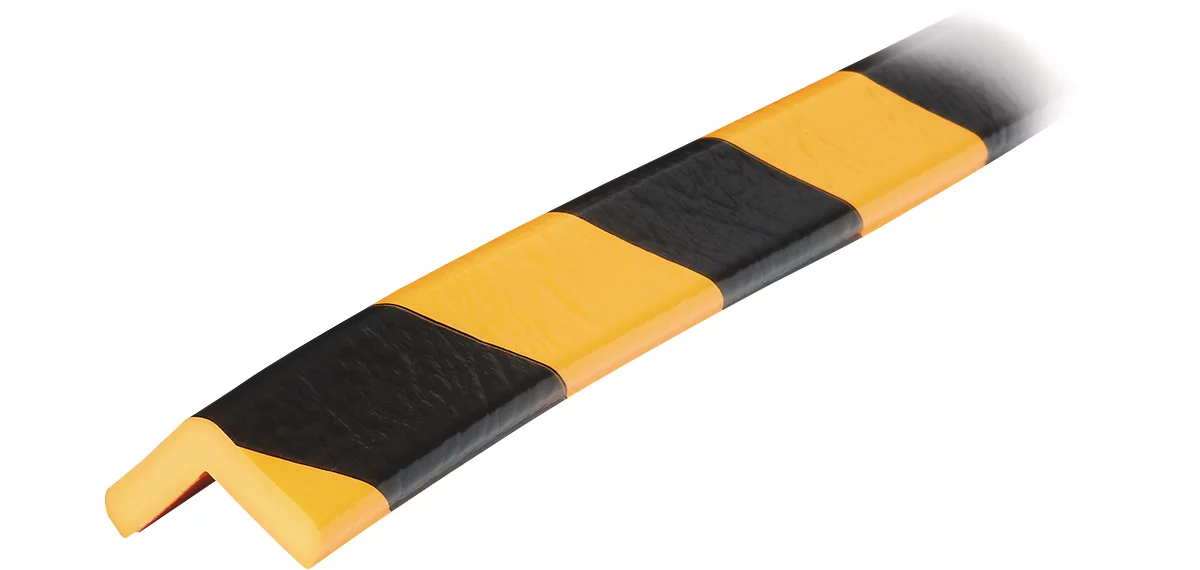 Perfil de protección para esquinas tipo E, pieza de 1 m, amarillo/negro