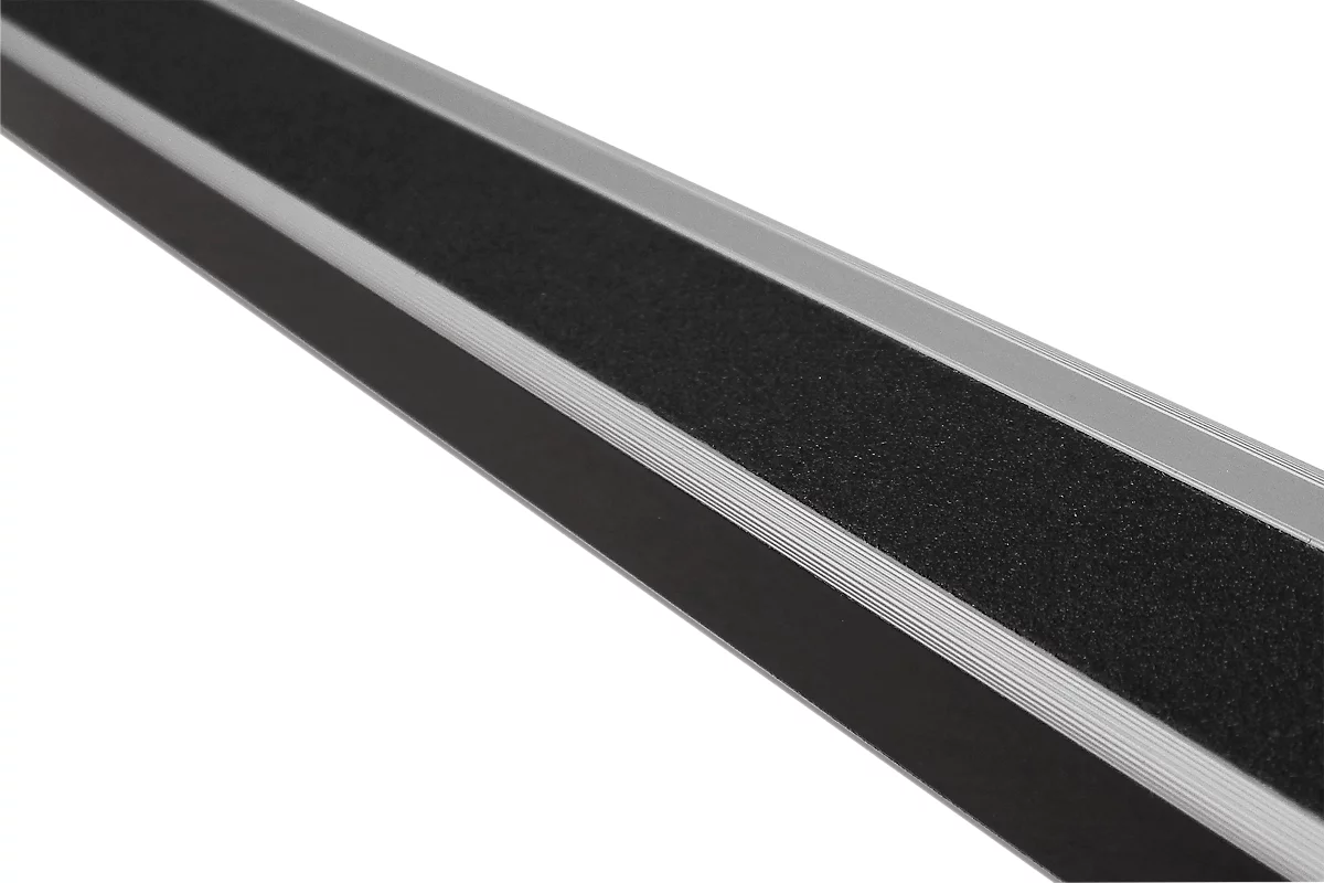 Perfiles para escalones CleanGrip, versión adhesiva, L 1000 x An 60 x Al 30 mm, negro