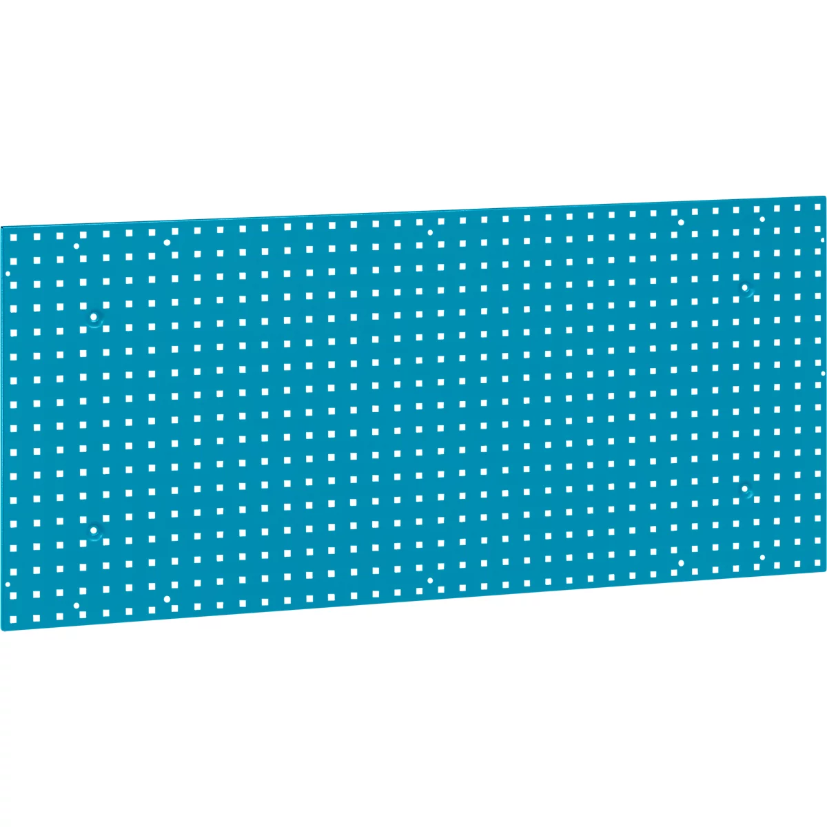 Blue rectangle with many small white squares arranged in rows.