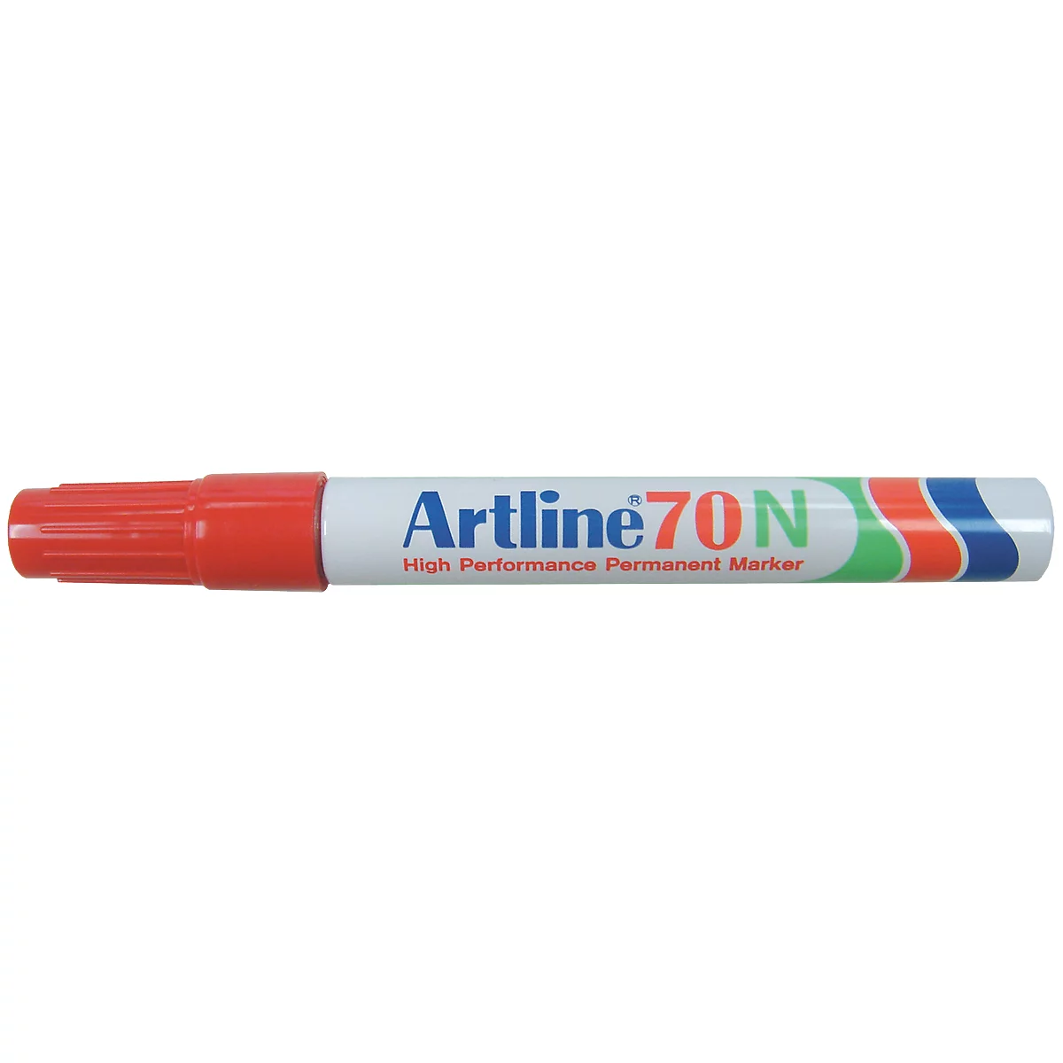 Permanent marker Artline 70, ronde punt, rood, 12 stuks