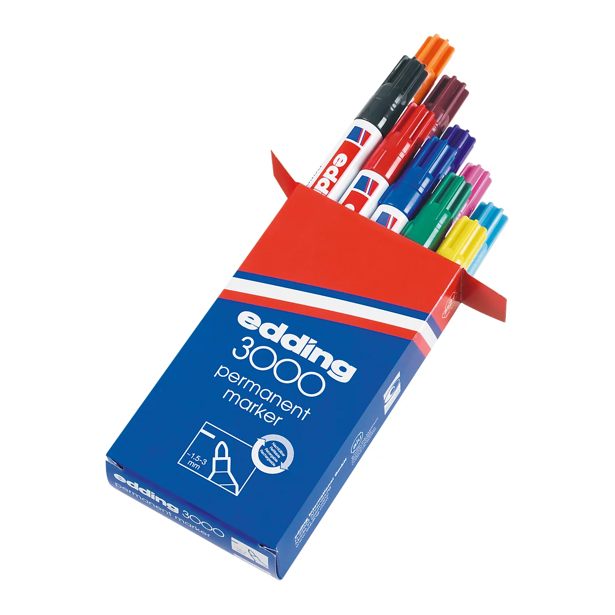 Permanent marker edding 3000, diverse kleuren
