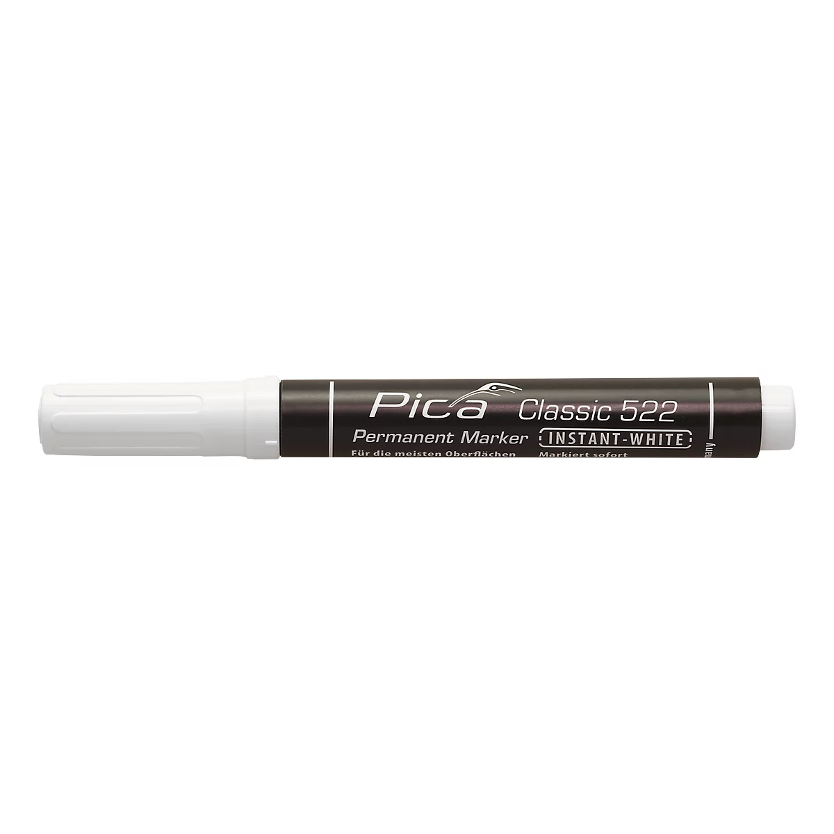 Permanentmarker Pica INSTANT-WHITE, weiß, wasserfest, 10 Stück mit Strichstärken von 1-4 mm