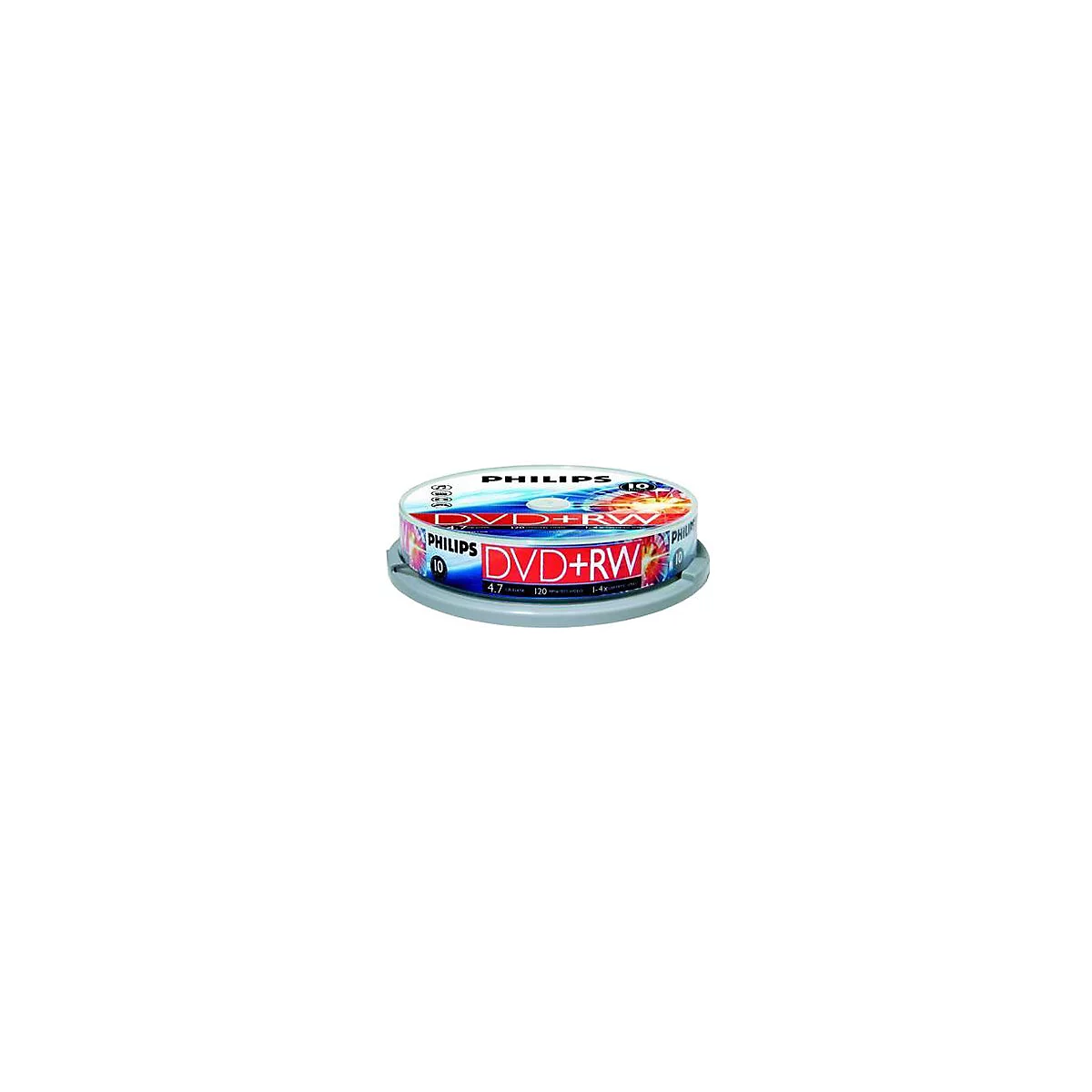 Philips - 10 x DVD+RW - 4.7 GB 1x - 4x - Spindel