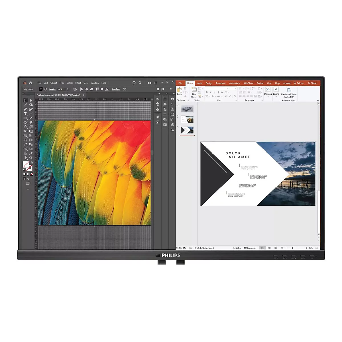 Philips 24B1U5301H - 5000 Series - LED-Monitor - USB - 60.5 cm (23.8') - 1920 x 1080 Full HD (1080p) @ 75 Hz