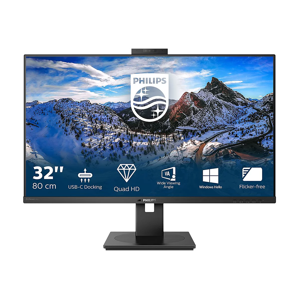 Philips Brilliance P-line 326P1H - LED-Monitor - 80 cm (32') - 2560 x 1440 QHD @ 75 Hz - IPS - 350 cd/m²