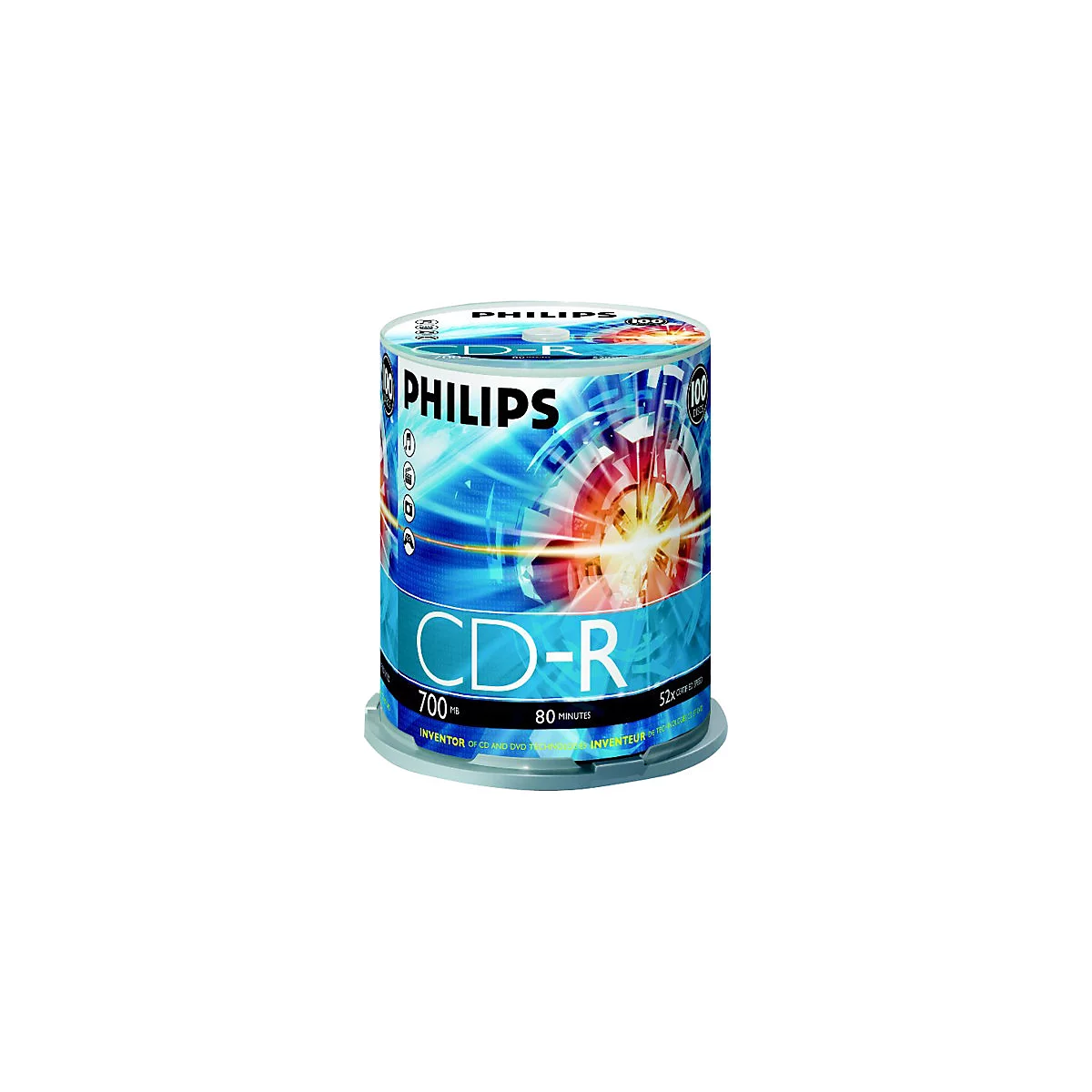 Philips CR7D5NB00 - 100 x CD-R - 700 MB (80 Min) 52x - Spindel