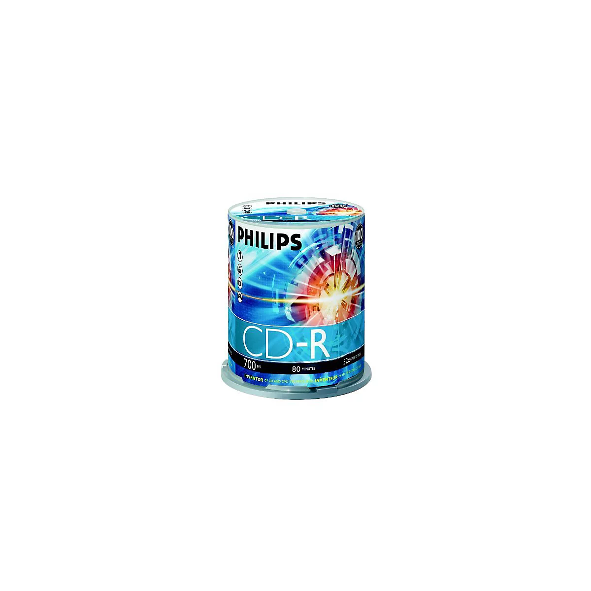 Philips CR7D5NB00 - 100 x CD-R - 700 MB (80 Min) 52x - Spindel