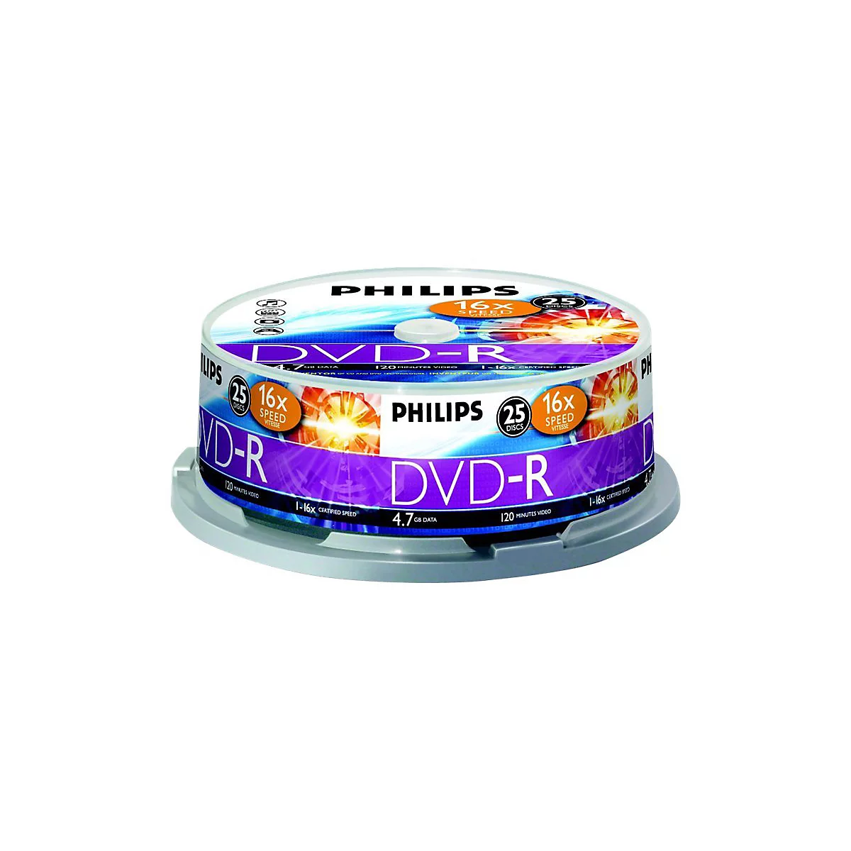 Philips DM4S6B25F - 25 x DVD-R - 4.7 GB (120 Min.) 16x - Spindel