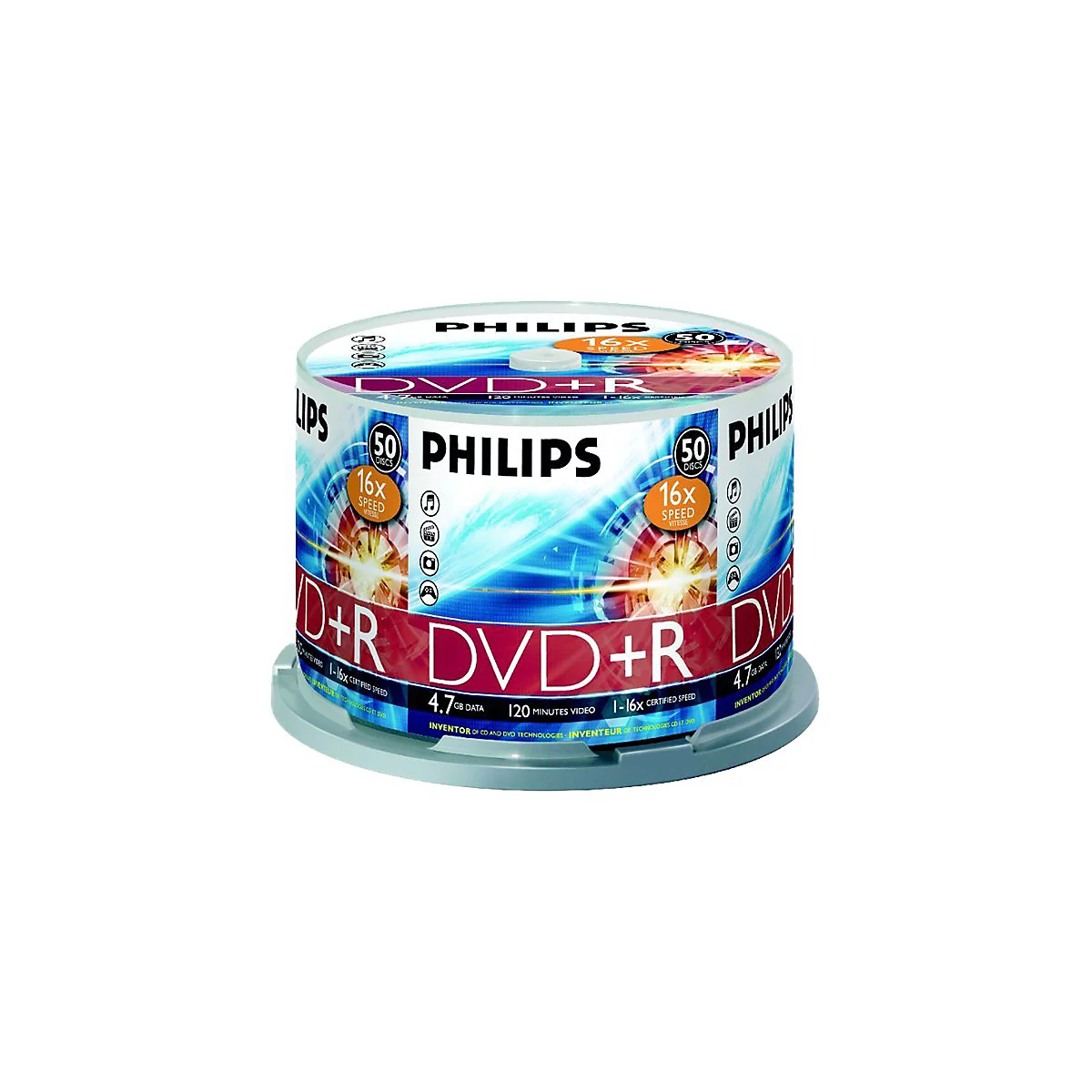 Philips DR4S6B50F - 50 x DVD+R - 4.7 GB (120 Min.) 16x - Spindel