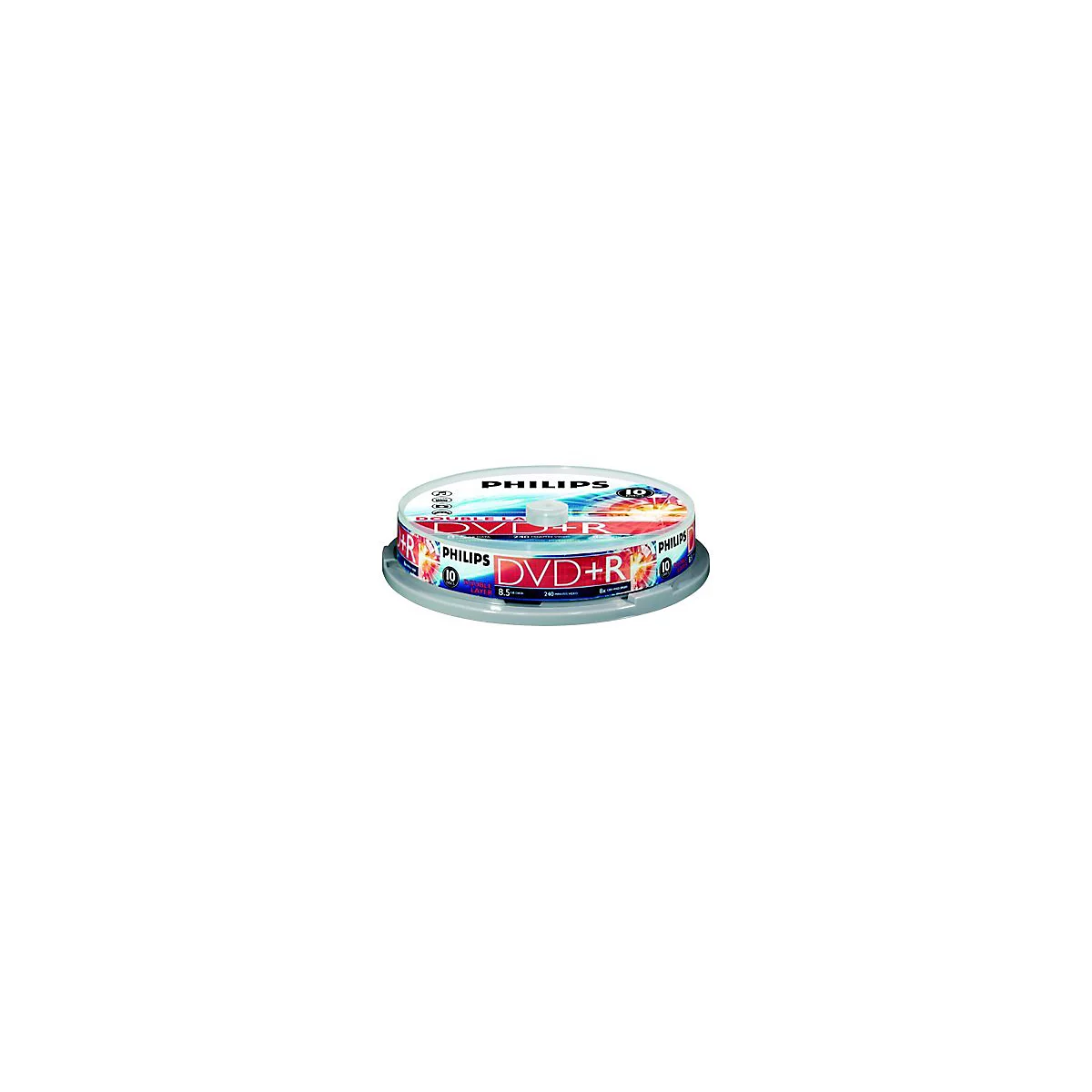 Philips DR8S8B10F - 10 x DVD+R DL - 8.5 GB (240 Min.) 8x - Spindel