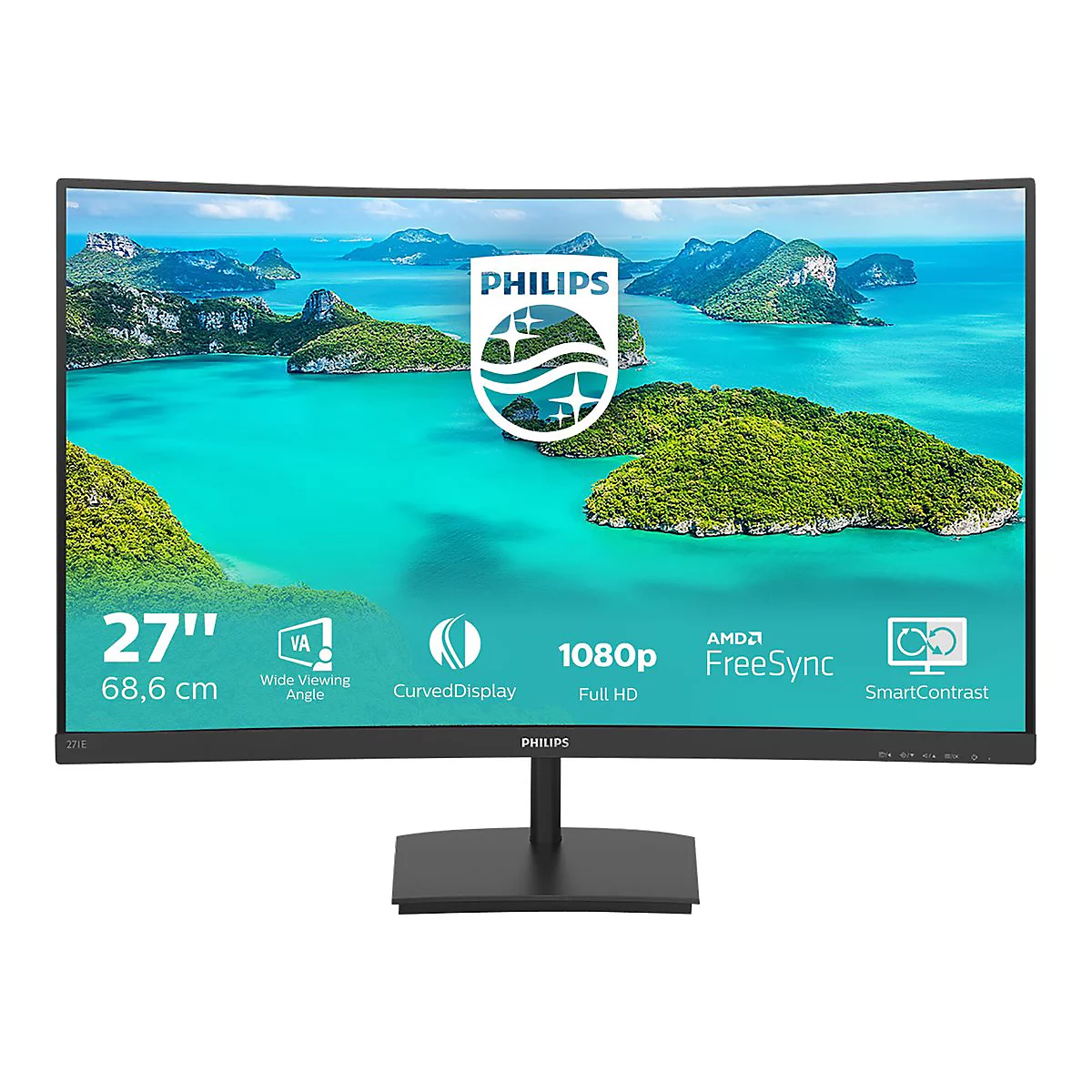 Philips E-line 271E1SCA - LED-Monitor - gebogen - 68.6 cm (27') - 1920 x 1080 Full HD (1080p) @ 75 Hz - VA