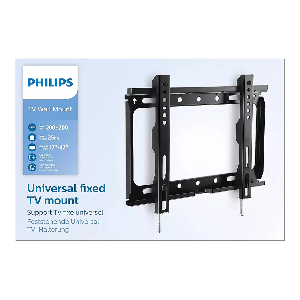 Philips SQM3221 - Klammer - für LCD-TV / gekrümmter LCD-TV - Bildschirmgröße: bis zu 107 cm (bis zu 42 Zoll) - Wandmontage