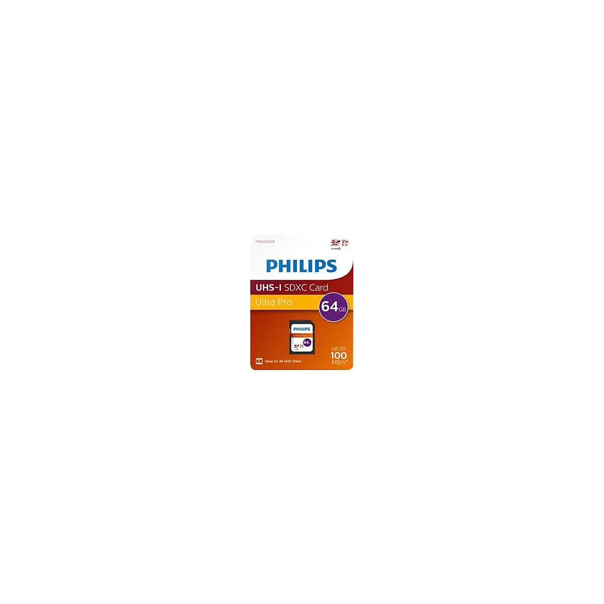 Philips Ultra Pro FM64SD65B - Flash-Speicherkarte - 64 GB - Video Class V30 / UHS-I U3 / Class10 - SDXC UHS-I
