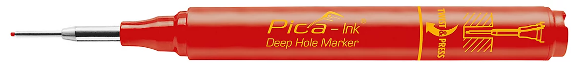 Pica Ink diepgat-marker, Lijndikte 1,5 mm, rood