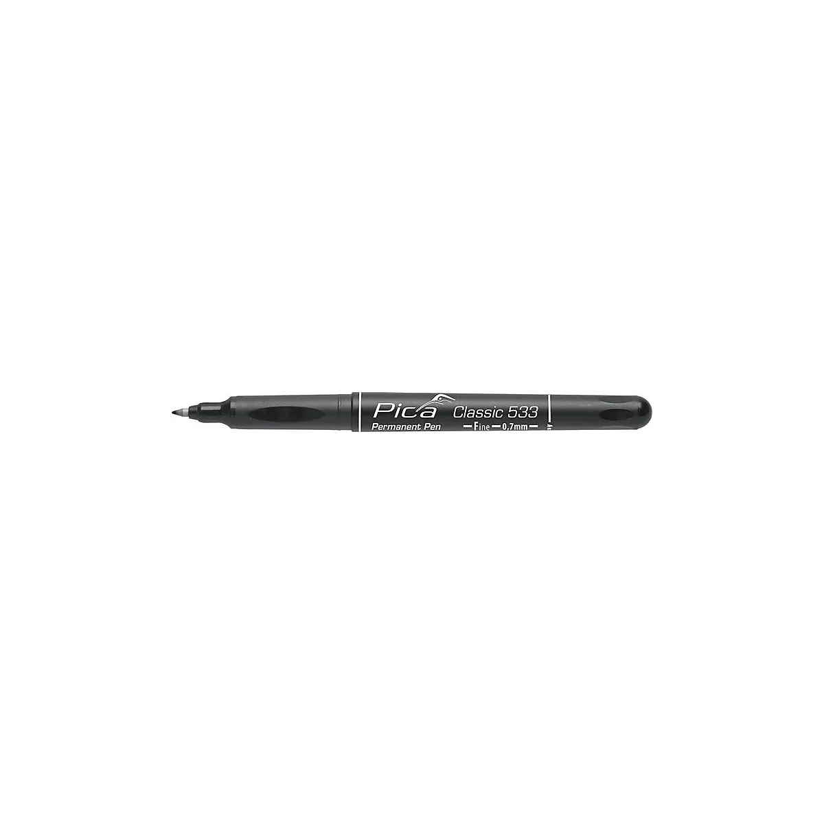 Pica Permanentmarker CLASSIC, schwarz, Strichbreite 0,7 mm, Rundspitze, alkoholtinte, wasserfest