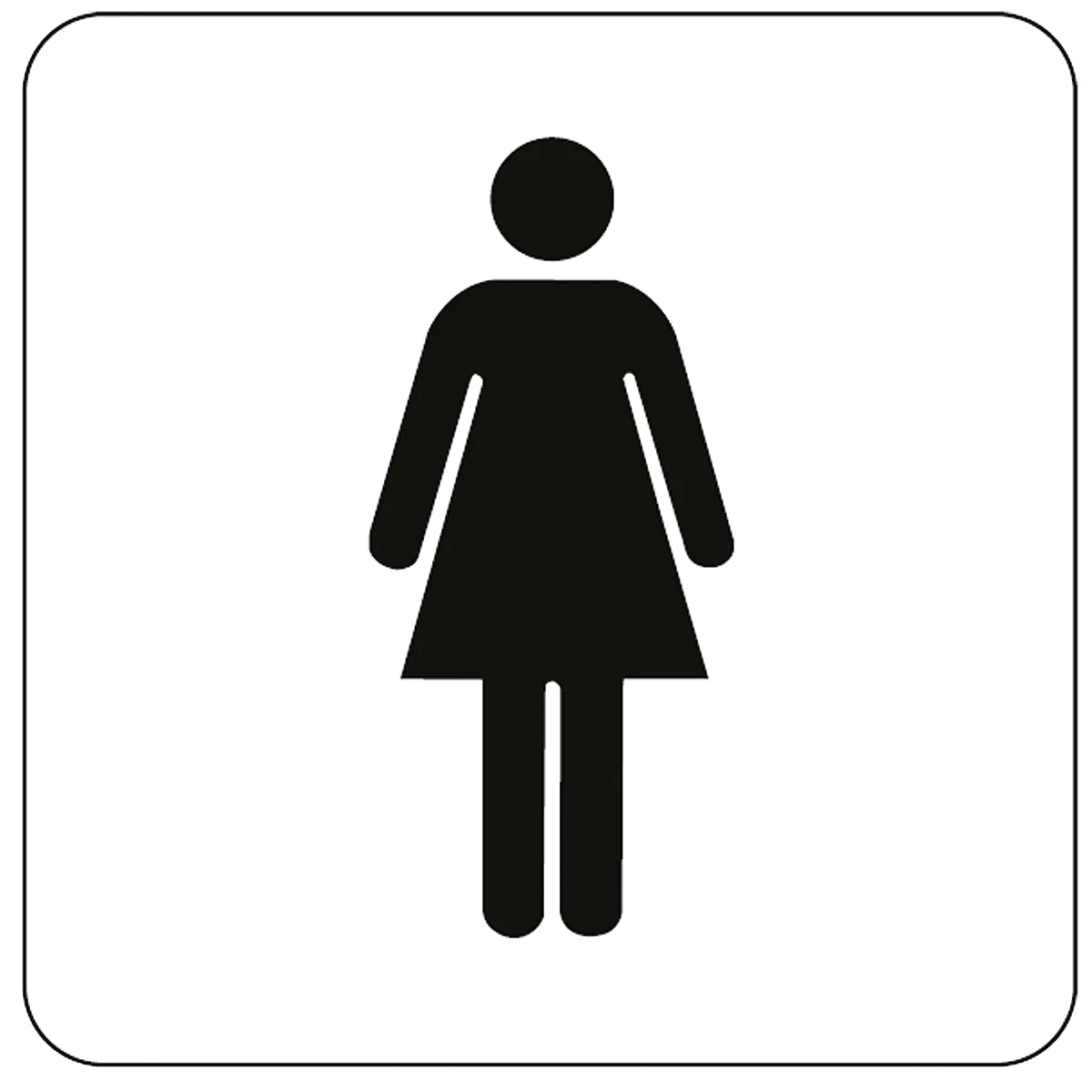 Pictogramme "Femme", 160 x 160 mm, film autocollant, 5 pièces