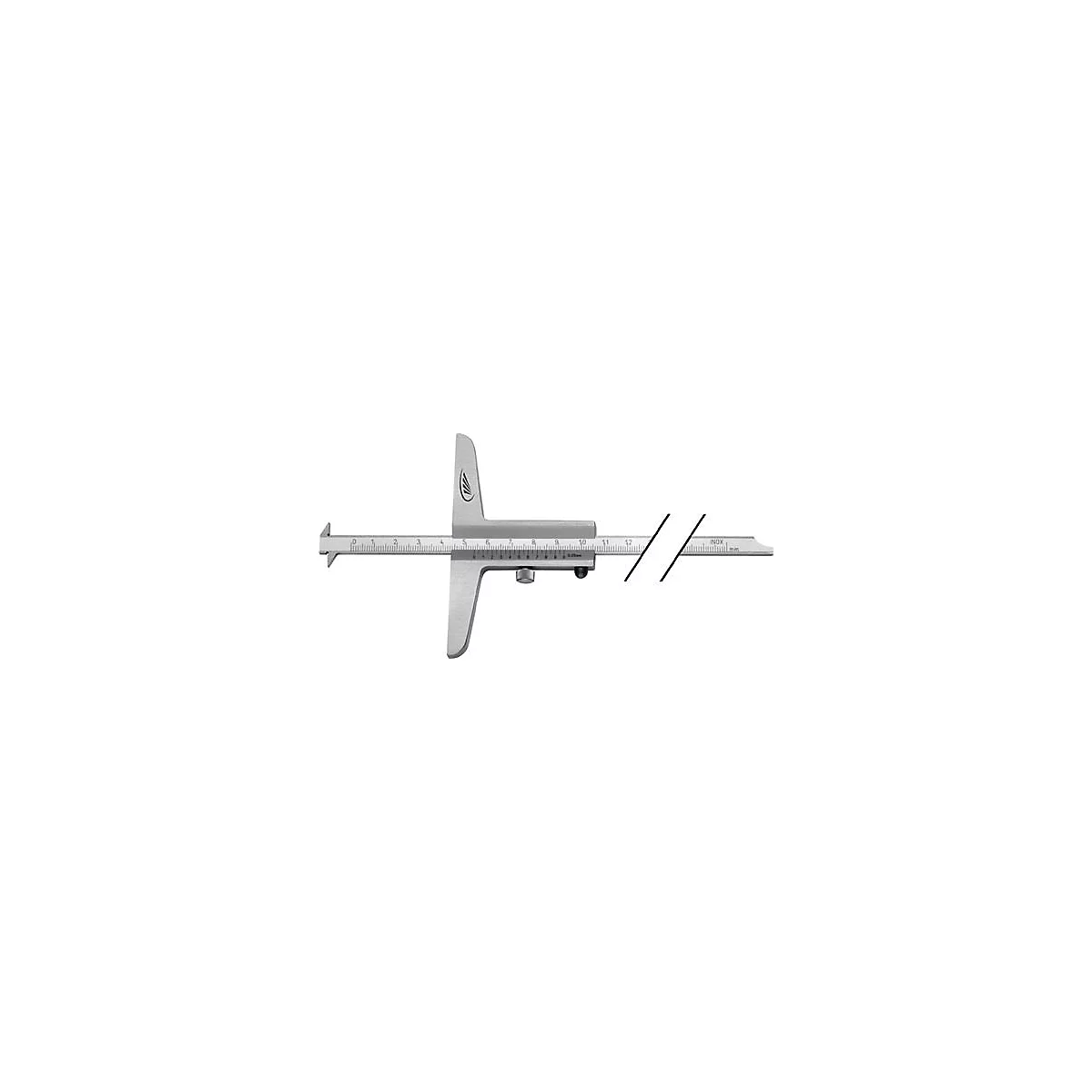 Pied à coulisse pour mesure de profondeur 200mm, rail 8x3mm H.PREISSER