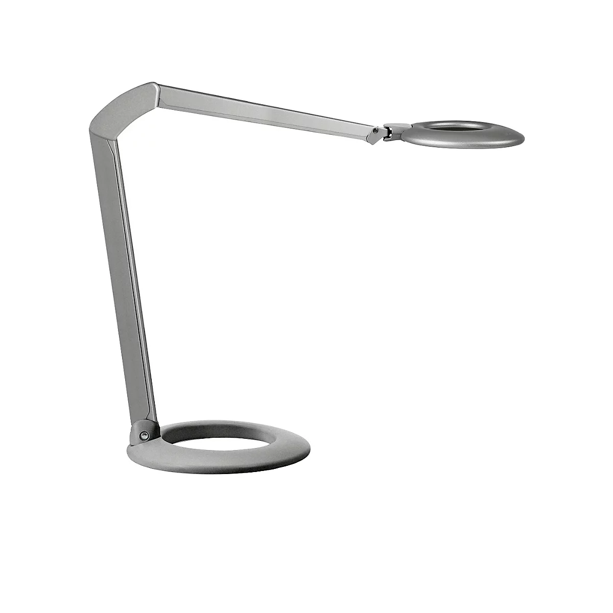 Pied de table pour lampe de table LED Ovelo, en forme d'anneau, simple connexion enfichable, gris argent