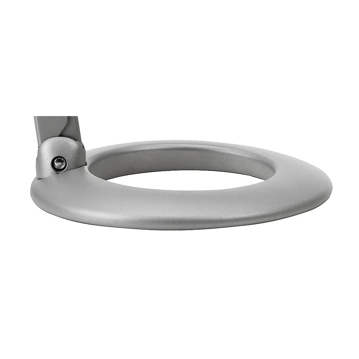 Pied de table pour lampe de table LED Ovelo, en forme d'anneau, simple connexion enfichable, gris argent