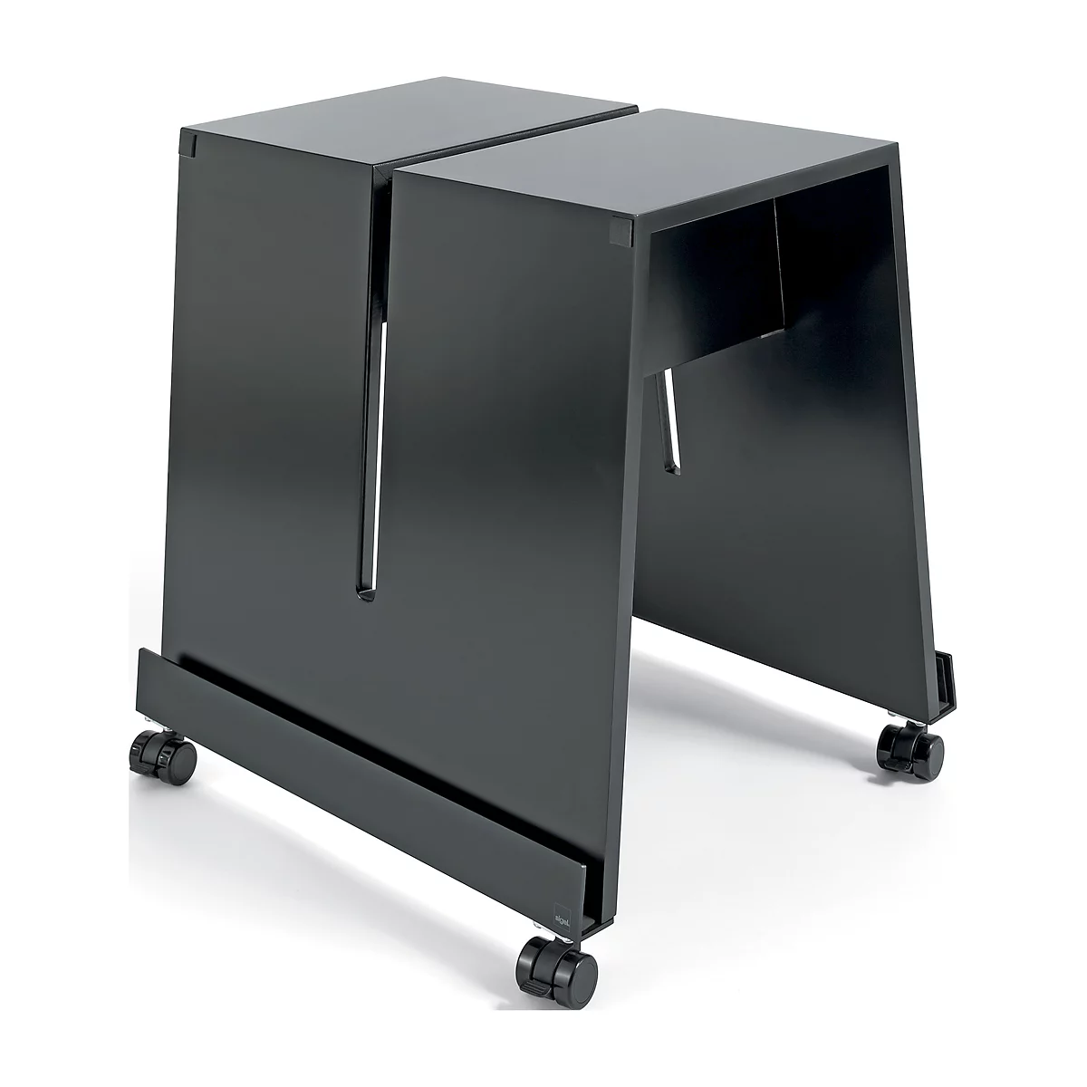 Pied mobile pour tableau Sigel Business, pour 1 - 2 tableaux, Support de rangement, l. 520 x P 600 x H 580 mm, noir