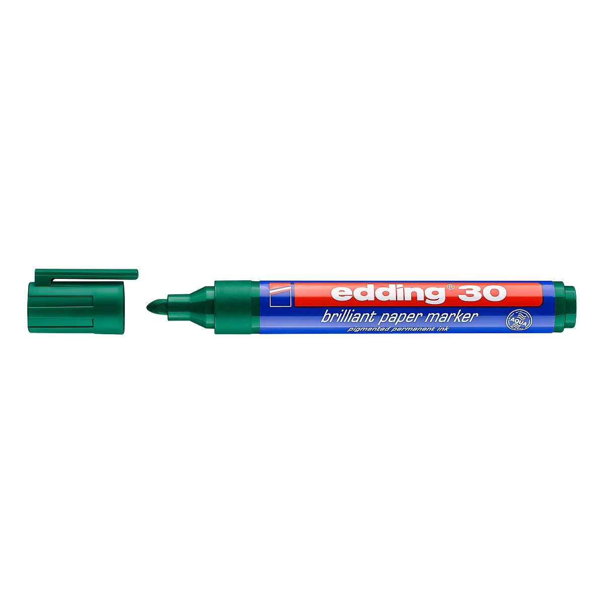 Pigmentmarker edding 30 Brilliant, groen, 10 stuks