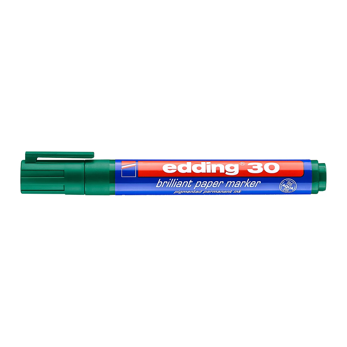 Pigmentmarker edding 30 Brilliant, grün, 10 Stück