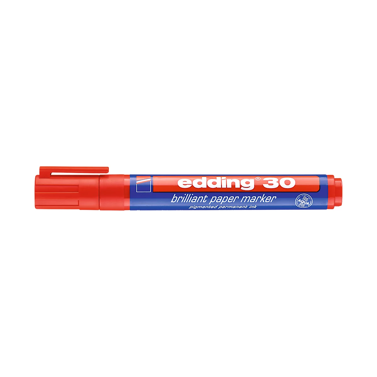 Pigmentmarker edding 30 Brilliant, rot, 10 Stück