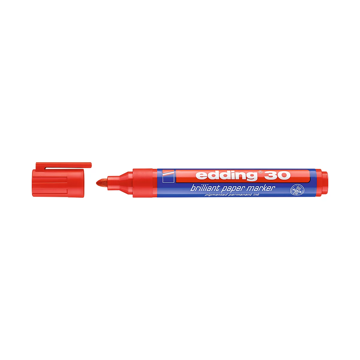 Pigmentmarker edding 30 Brilliant, rot, 10 Stück