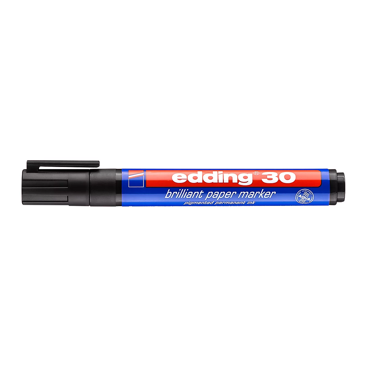 Pigmentmarker edding 30 Brilliant, schwarz, 10 Stück