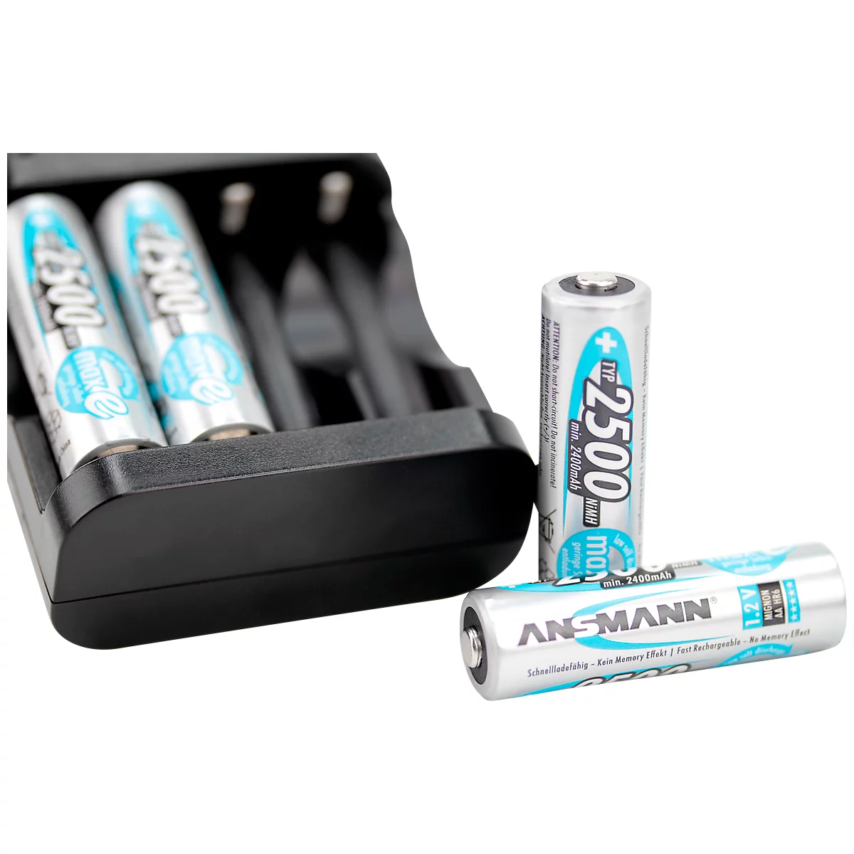 Piles rechargeables NiMH MaxE Mignon AA, 2500 mAh, 4 p.