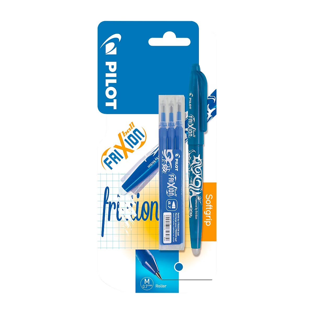 PILOT FriXion Ball + 3x Refill blau