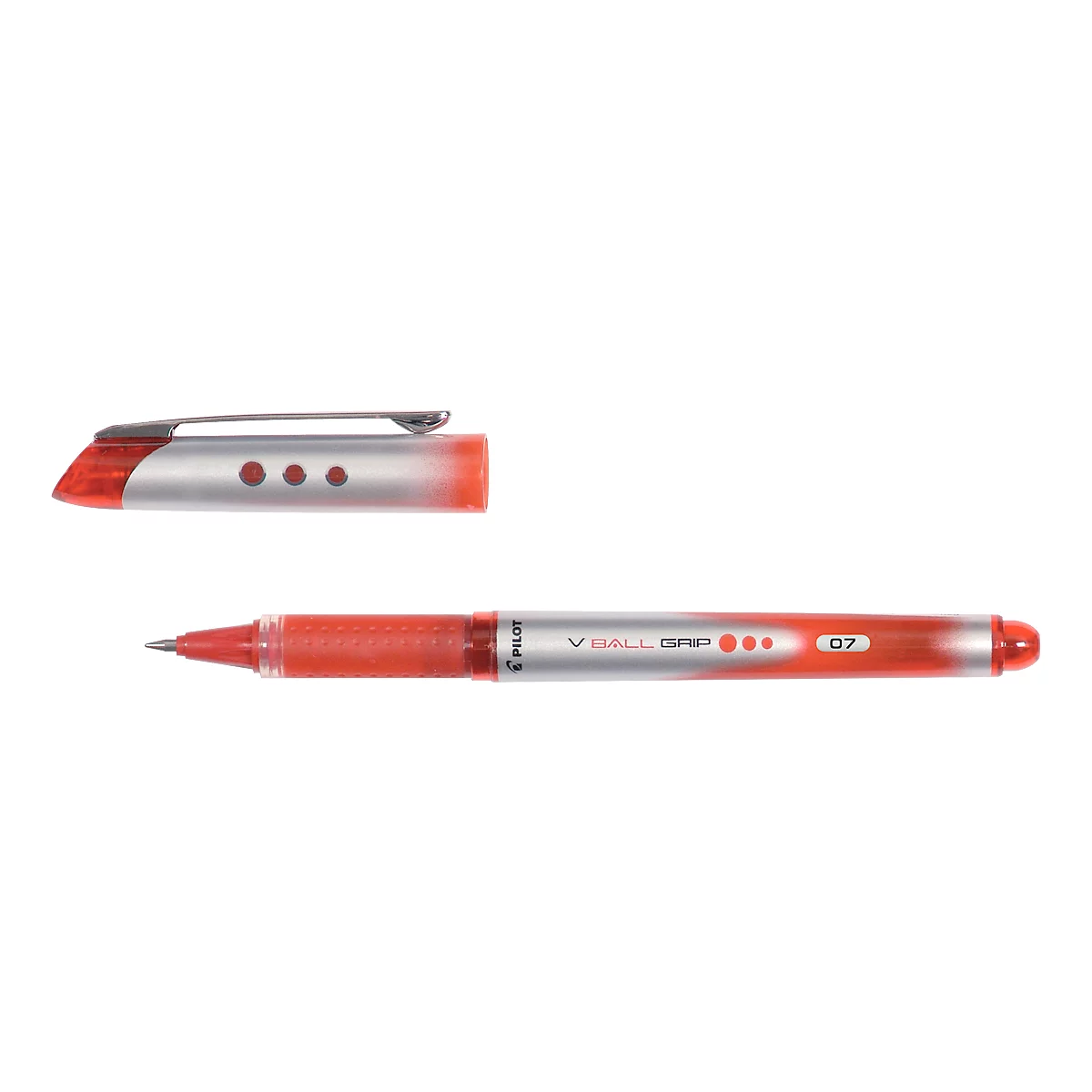 PILOT Tintenroller V-Ball Grip, rot, Strichstärke 0,4 mm, 12 Stück