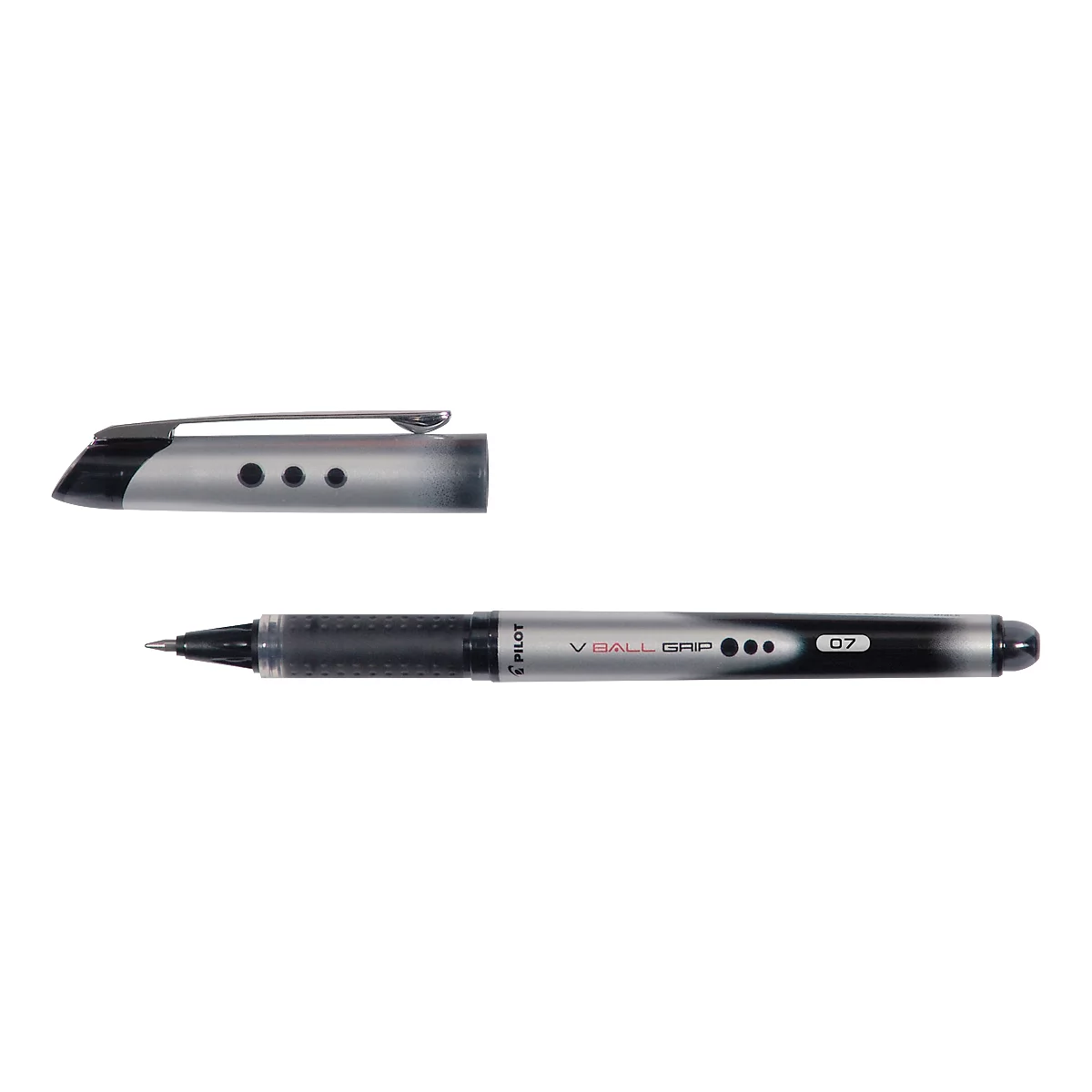 PILOT Tintenroller V-Ball Grip, schwarz, Strichstärke 0,4 mm, 12 Stück