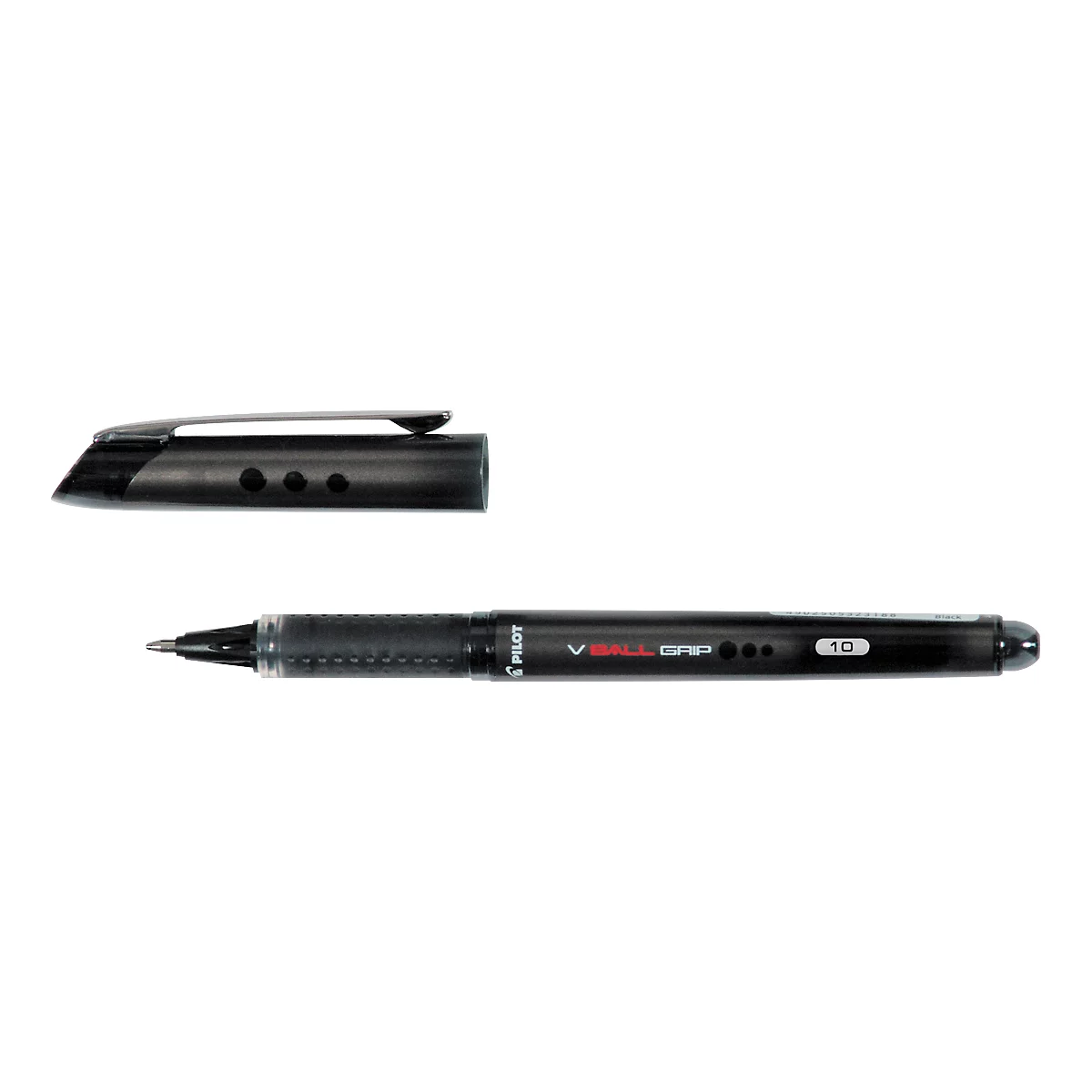 PILOT Tintenroller V-Ball Grip, schwarz, Strichstärke 0,6 mm, 12 Stück
