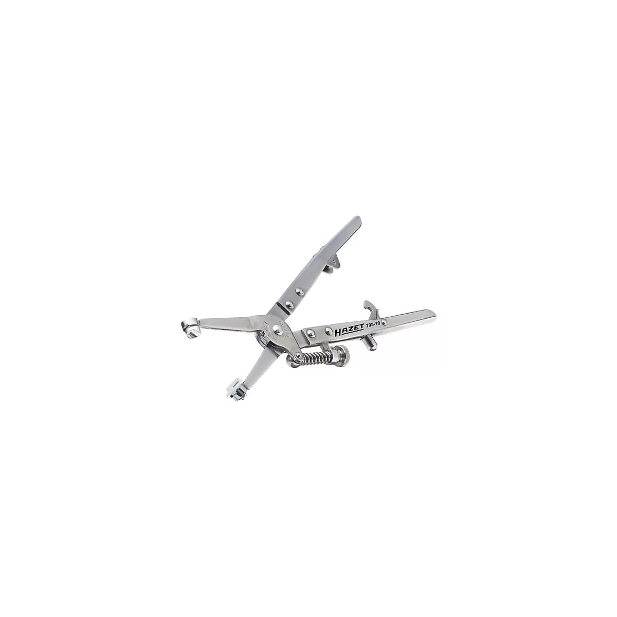 Une pince à circlips HAZET T98-10 ouverte sur fond blanc.