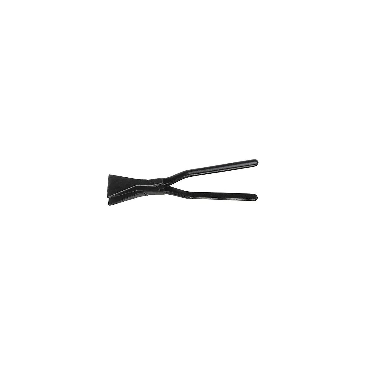 Pince plate noire présentée sur fond blanc.