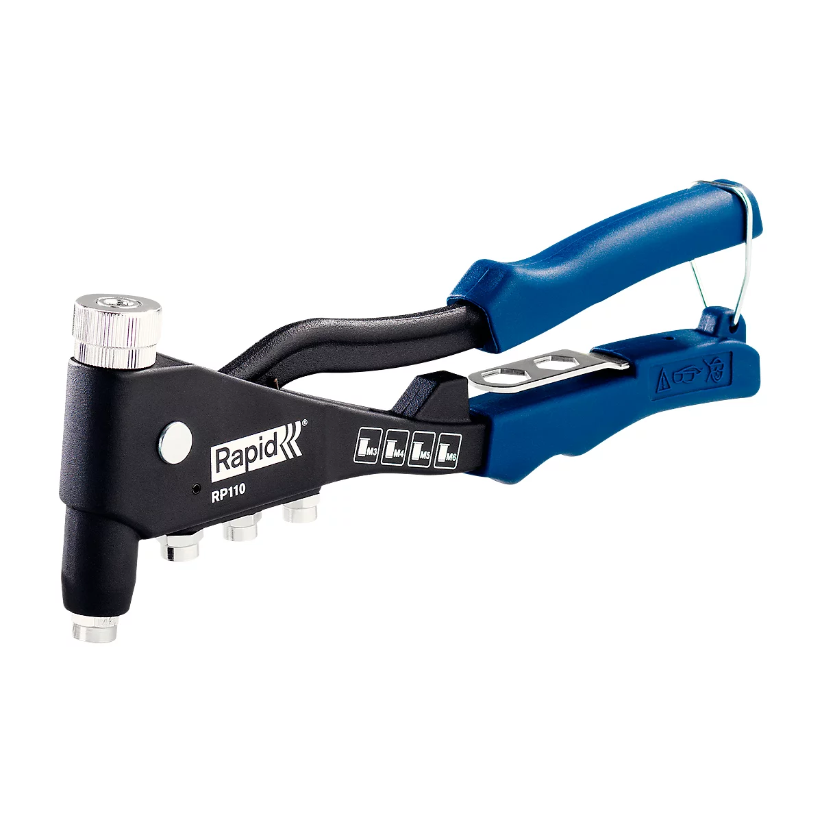 Pince à riveter Rapid RP110, noir et bleu.